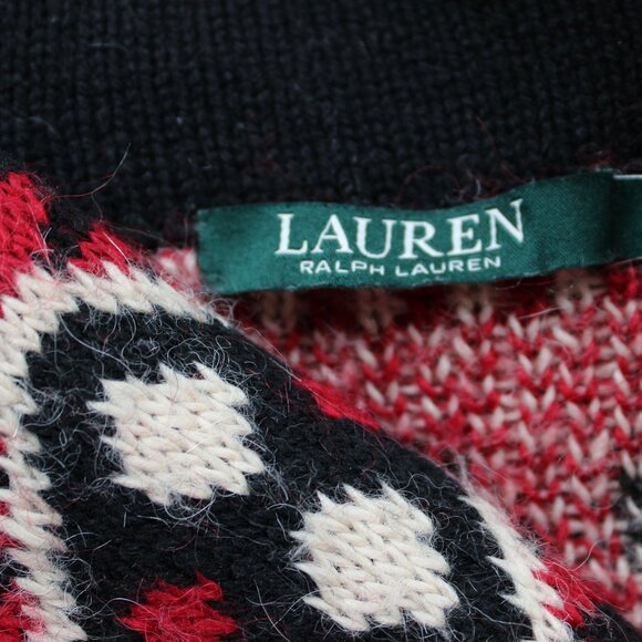 RALPH LAUREN wool tribal Aztec Duster long cardigan sweater coat Southwestern XL - Picture 11 of 11